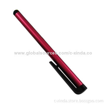 Capacitive touch pens for iPhone/iPad, stainless aluminum silicone round tip, anti-scratch